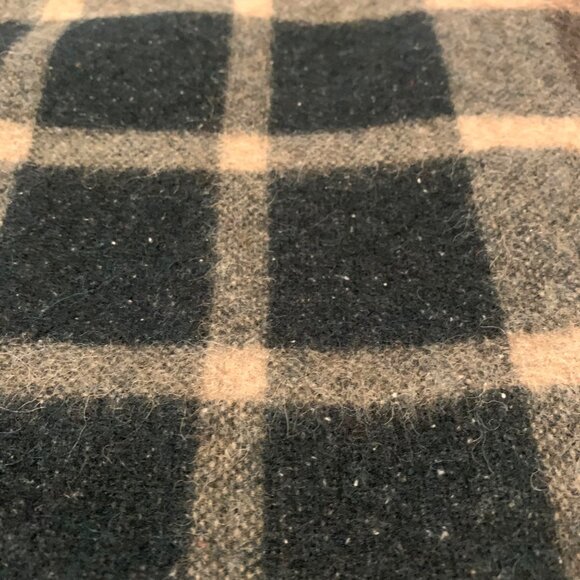 Alpaca Condor Tips Peruvian Wool Throw Blanket Plaid Tartan 58x62 Inches Fringe - Picture 3 of 4